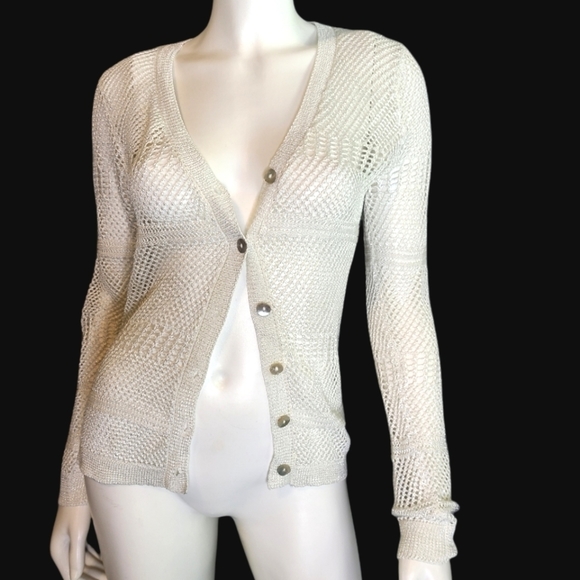 Studio Y White Cardigan size Small with tags - Picture 3 of 12